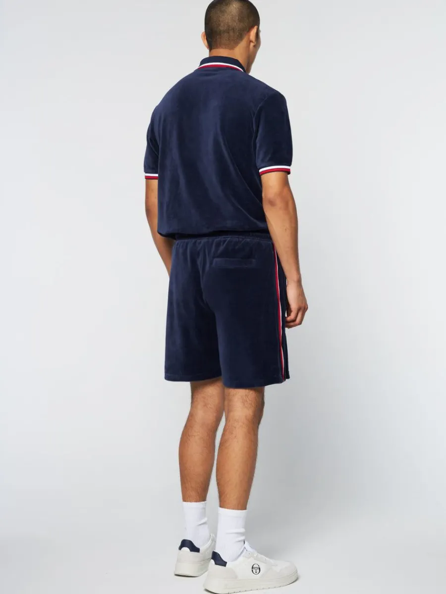Sergio Tacchini Primo Velour Short- Maritime Blue Best