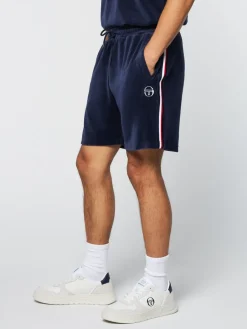 Sergio Tacchini Primo Velour Short- Maritime Blue Clearance