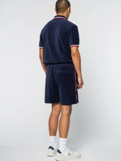 Sergio Tacchini Primo Velour Short- Maritime Blue Clearance
