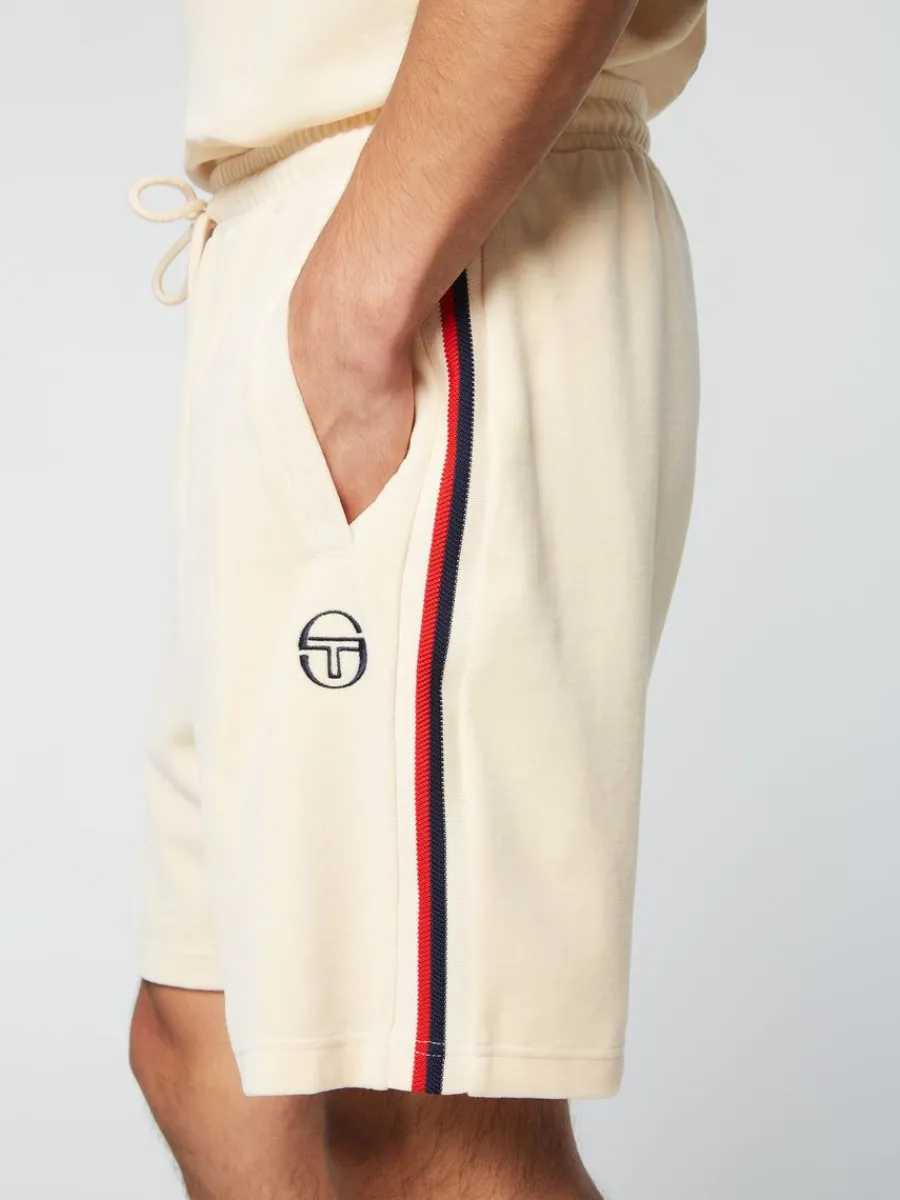 Sergio Tacchini Primo Velour Short- Pearl Ivory