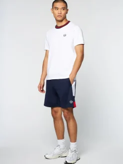 Sergio Tacchini Rainer T-Shirt- White/ Adrenaline Rush Hot