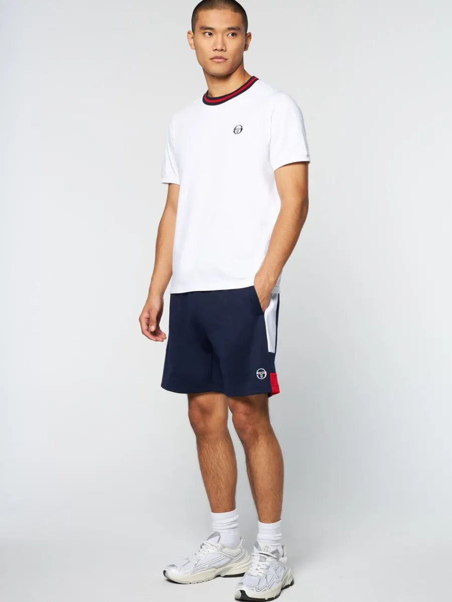 Sergio Tacchini Rainer T-Shirt- White/ Adrenaline Rush Hot