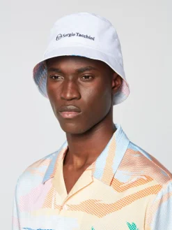 Sergio Tacchini Riviera Reversible Bucket Hat- Deep Mint/ Multi Clearance