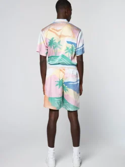 Sergio Tacchini Riviera Short- Deep Mint/ Multi Hot