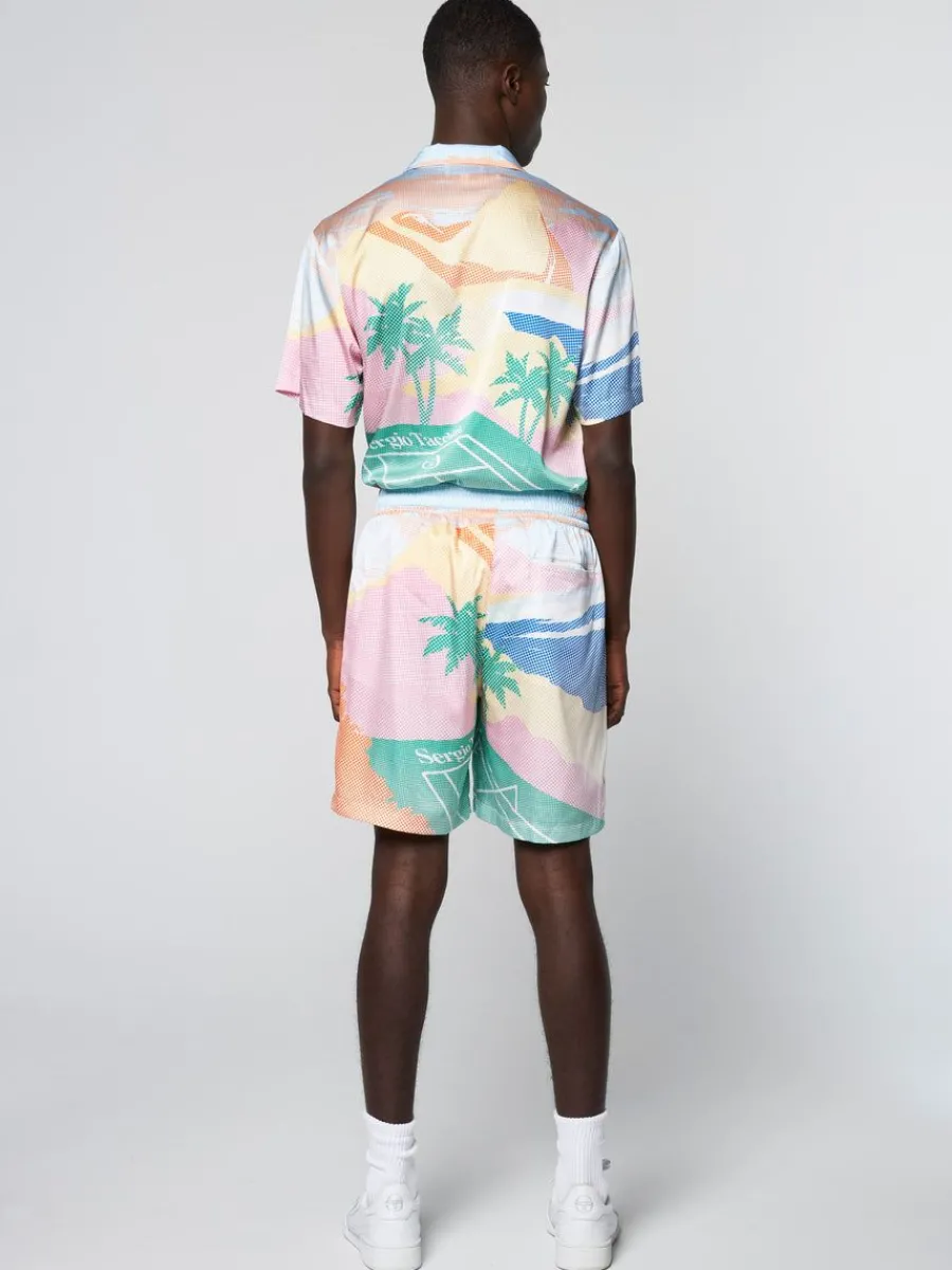Sergio Tacchini Riviera Short- Deep Mint/ Multi Hot