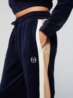 Sergio Tacchini Rosa Velour Track Pant- Maritime Blue Discount