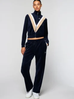 Sergio Tacchini Rosa Velour Track Pant- Maritime Blue Clearance