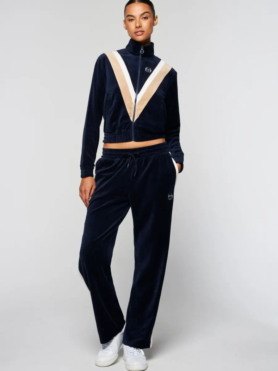 Sergio Tacchini Rosa Velour Track Pant- Maritime Blue Clearance