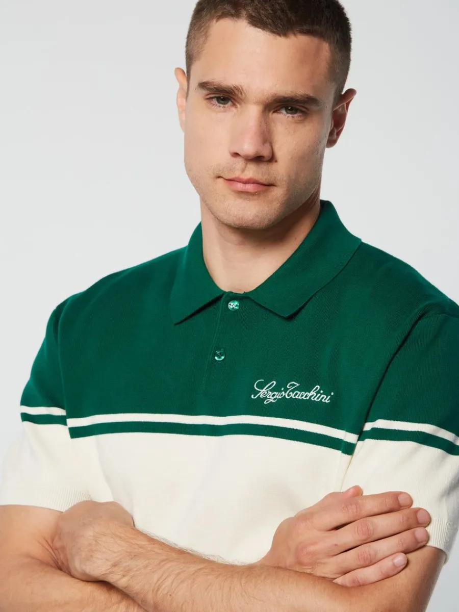 Sergio Tacchini Roselli Knit Polo- Evergreen New