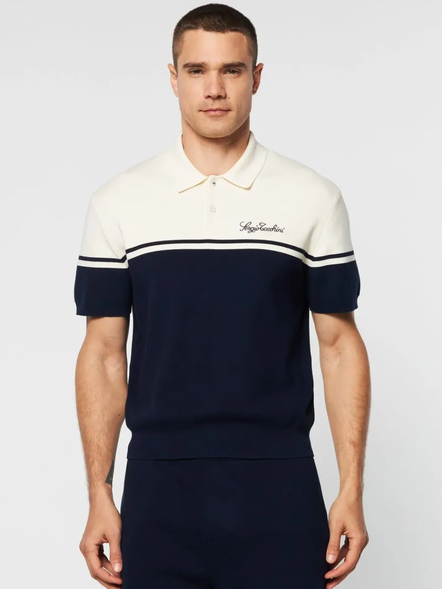 Sergio Tacchini Roselli Knit Polo- Gardenia Discount
