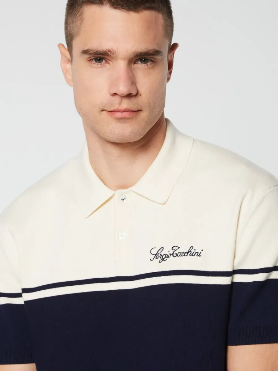 Sergio Tacchini Roselli Knit Polo- Gardenia Discount