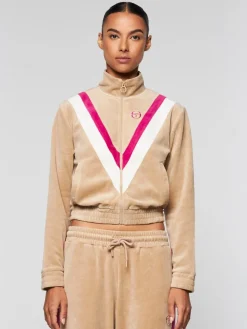 Sergio Tacchini Sara Velour Track Jacket- Humus New