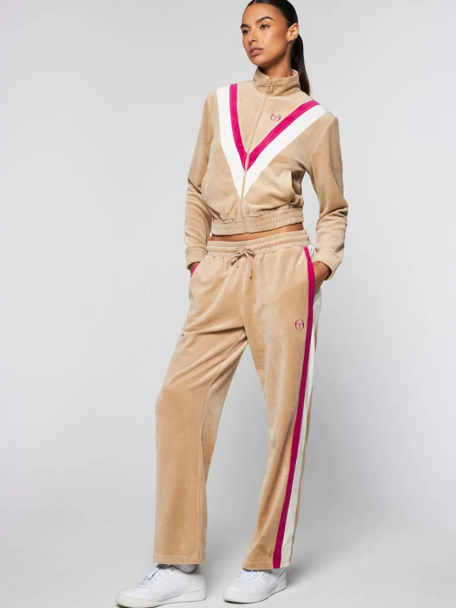 Sergio Tacchini Sara Velour Track Jacket- Humus New