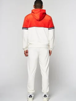 Sergio Tacchini Scopeto Full-Zip Velour Hoodie- Poinciana/ Gardenia Online