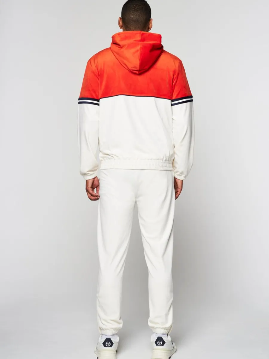 Sergio Tacchini Scopeto Full-Zip Velour Hoodie- Poinciana/ Gardenia Online