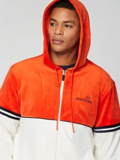 Sergio Tacchini Scopeto Full-Zip Velour Hoodie- Poinciana/ Gardenia Best