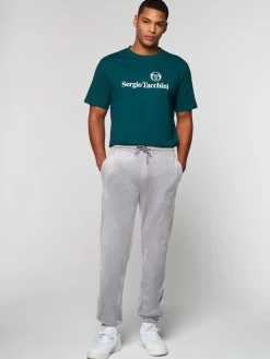Sergio Tacchini Scopeto Velour Pant- Sleet/ Gardenia New