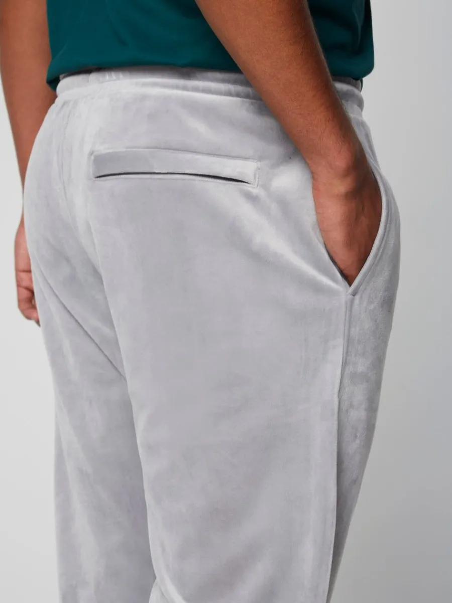 Sergio Tacchini Scopeto Velour Pant- Sleet/ Gardenia New