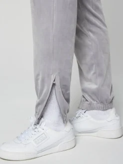 Sergio Tacchini Scopeto Velour Pant- Sleet/ Gardenia Clearance