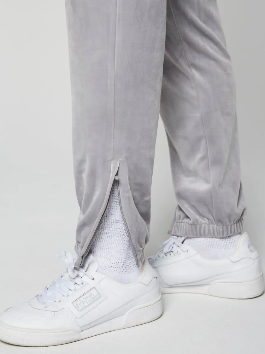 Sergio Tacchini Scopeto Velour Pant- Sleet/ Gardenia Clearance