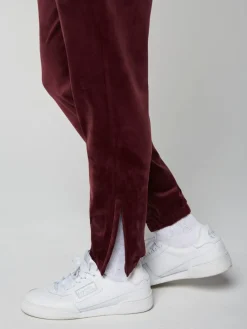 Sergio Tacchini Scopeto Velour Pant-Black Beauty/ Mauve Wine Sale