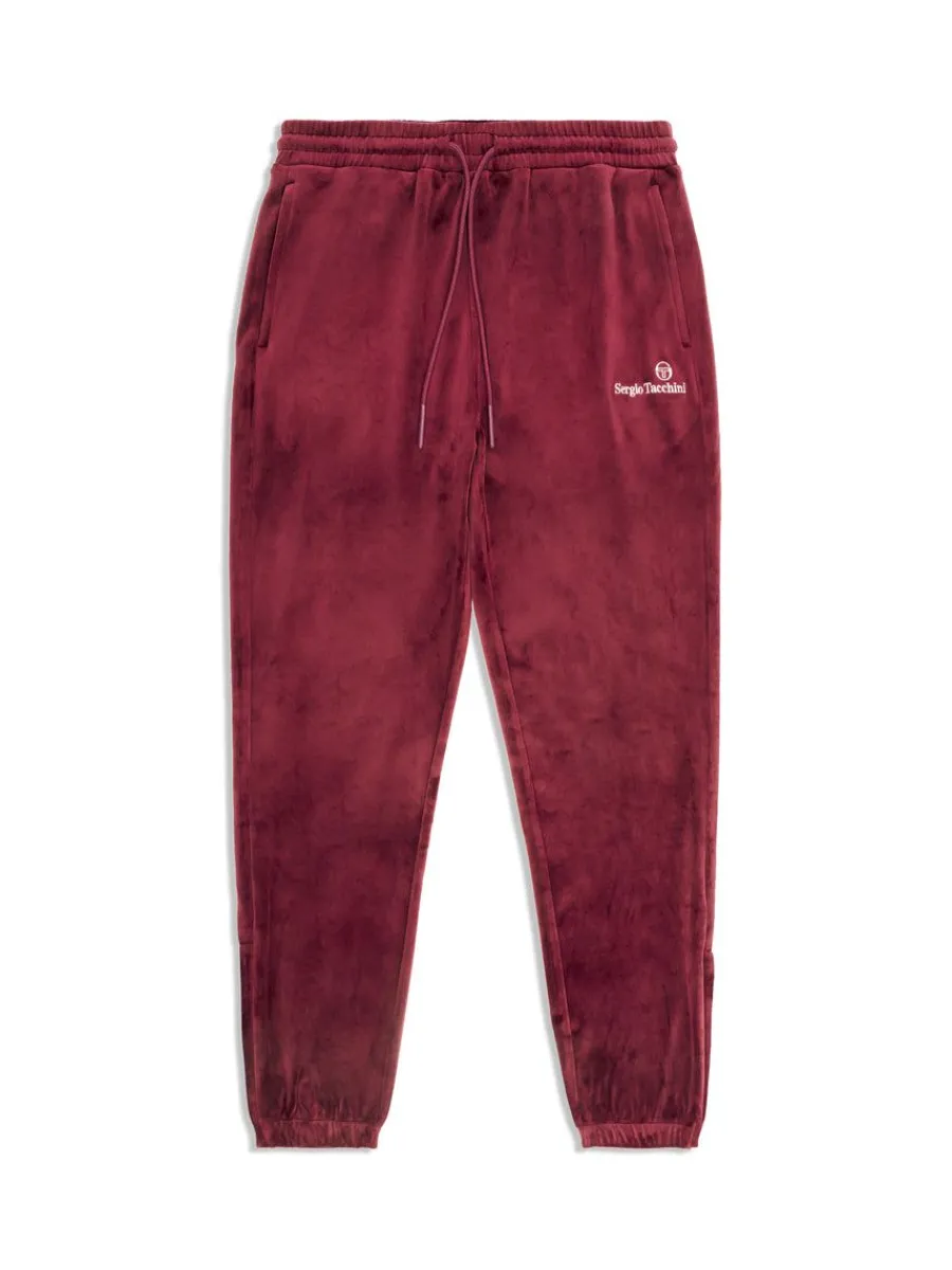 Sergio Tacchini Scopeto Velour Pant-Black Beauty/ Mauve Wine Online