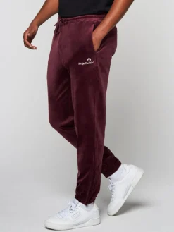 Sergio Tacchini Scopeto Velour Pant-Black Beauty/ Mauve Wine Online