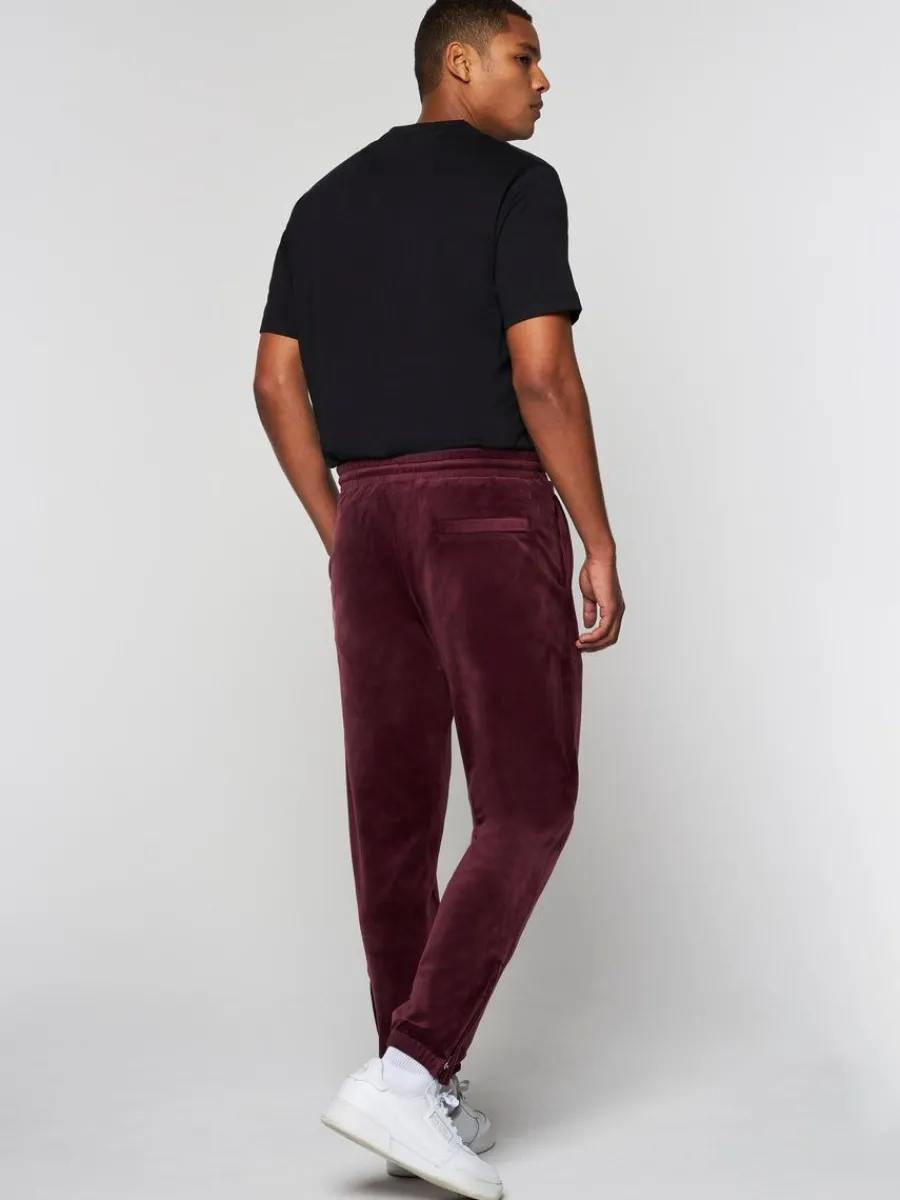 Sergio Tacchini Scopeto Velour Pant-Black Beauty/ Mauve Wine Online