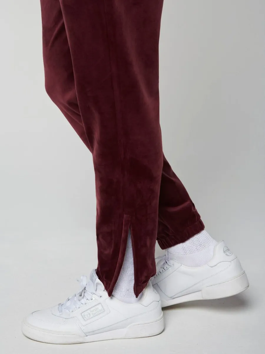 Sergio Tacchini Scopeto Velour Pant-Black Beauty/ Mauve Wine Online