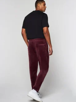 Sergio Tacchini Scopeto Velour Pant-Black Beauty/ Mauve Wine Outlet