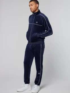 Sergio Tacchini Sovana Velour Track Jacket- Maritime Blue Outlet