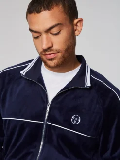 Sergio Tacchini Sovana Velour Track Jacket- Maritime Blue Outlet