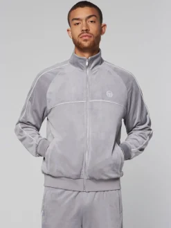 Sergio Tacchini Sovana Velour Track Jacket- Sleet Best