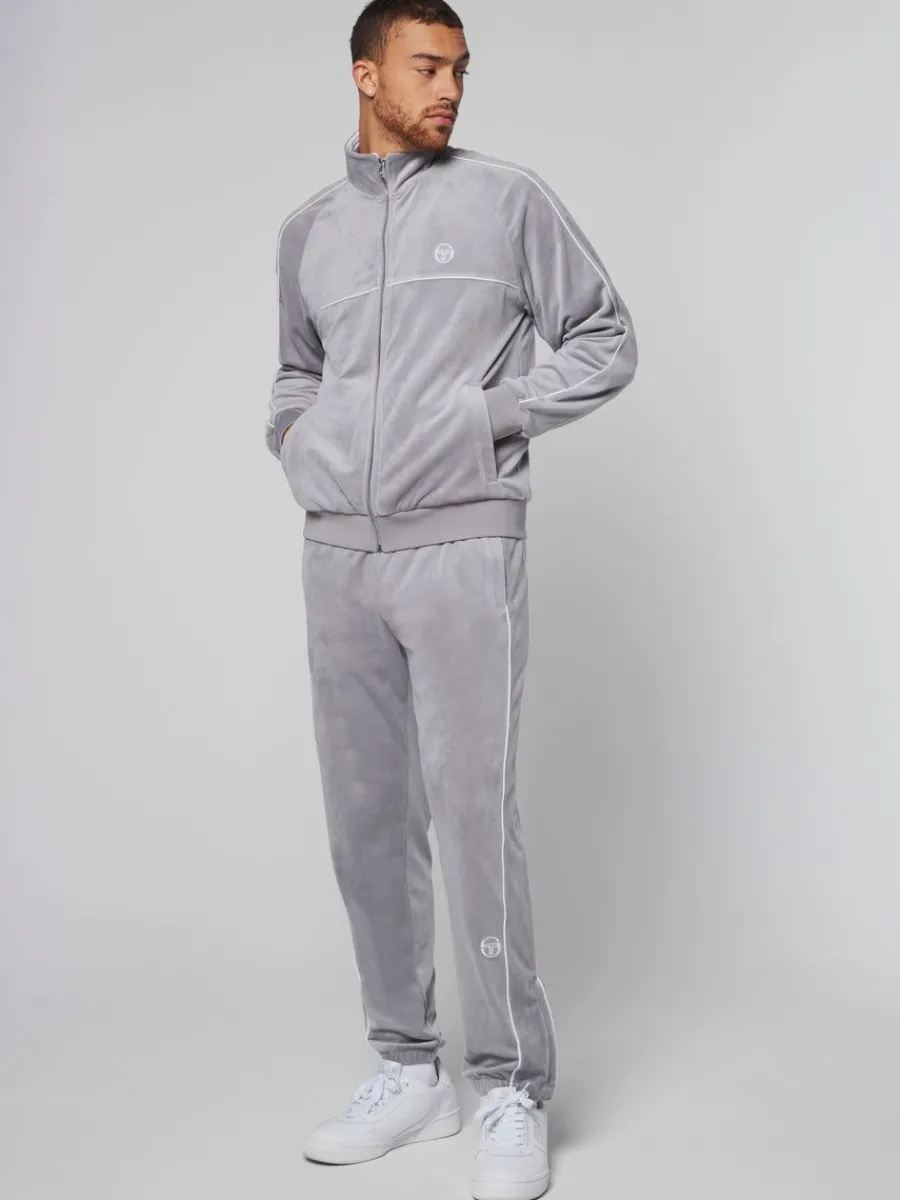 Sergio Tacchini Sovana Velour Track Jacket- Sleet Best