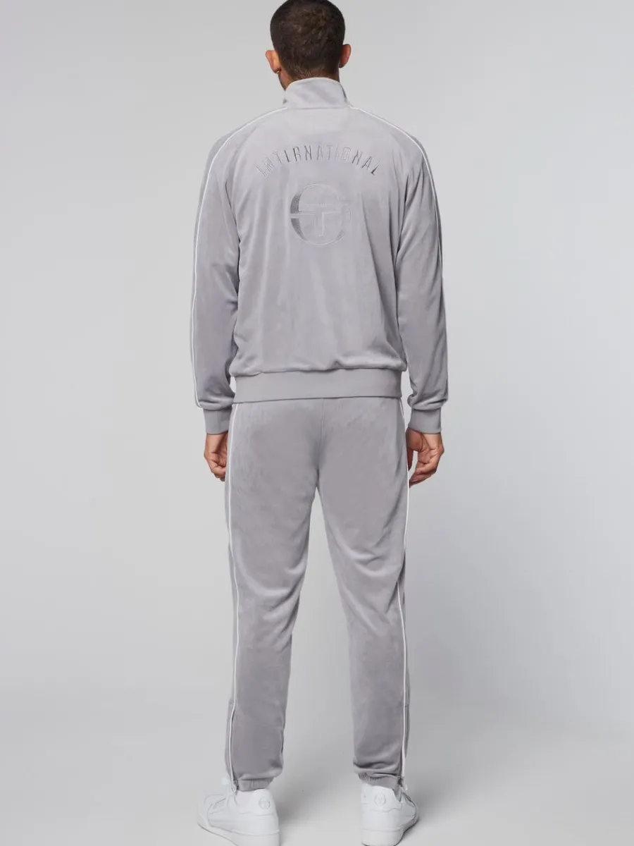 Sergio Tacchini Sovana Velour Track Jacket- Sleet Best