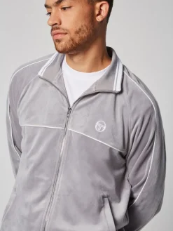 Sergio Tacchini Sovana Velour Track Jacket- Sleet Best