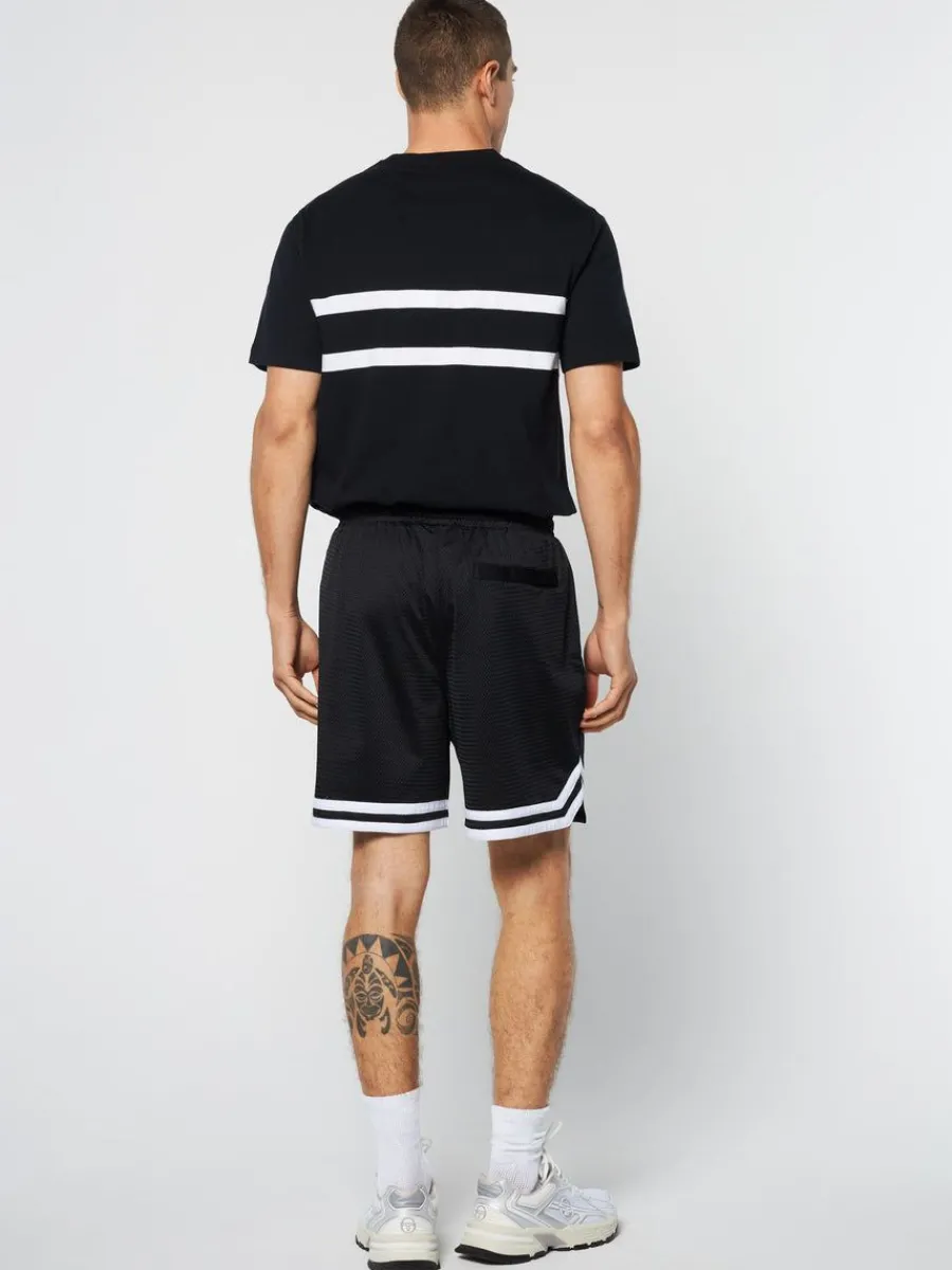 Sergio Tacchini Spazio Banda Mesh Short- Black Beauty Clearance