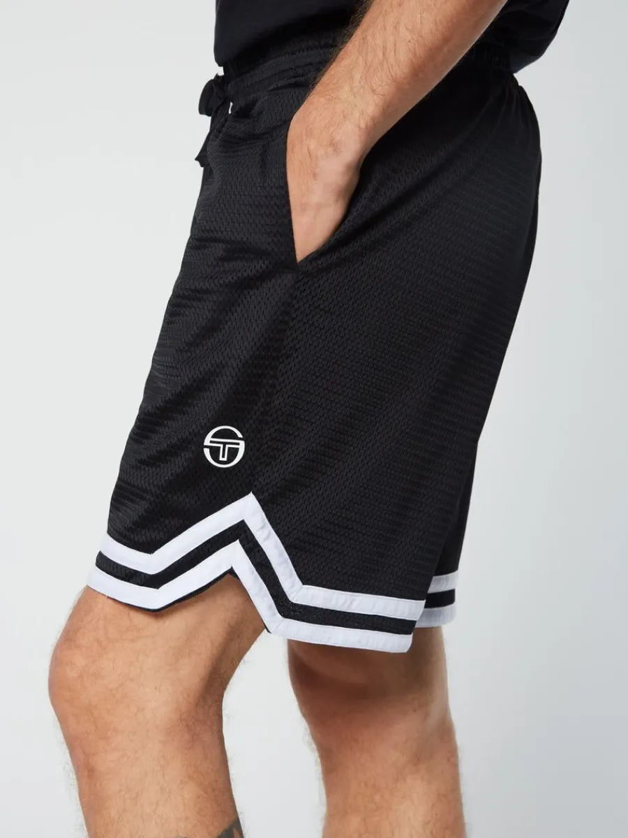 Sergio Tacchini Spazio Banda Mesh Short- Black Beauty Clearance