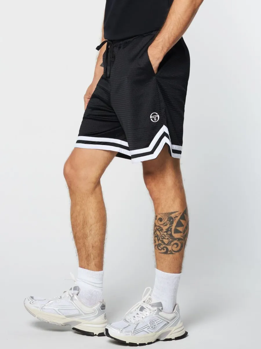 Sergio Tacchini Spazio Banda Mesh Short- Black Beauty Hot