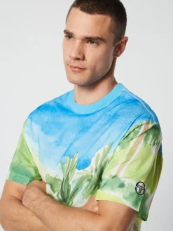 Sergio Tacchini Spazio T-Shirt- Multi Print Discount