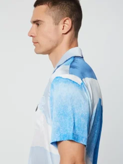 Sergio Tacchini Spiaggia Cabana Shirt- Maritime Blue/ Multi