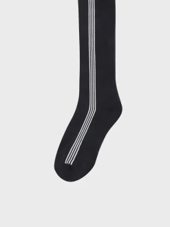 Sergio Tacchini Striped Knee High Socks- Black