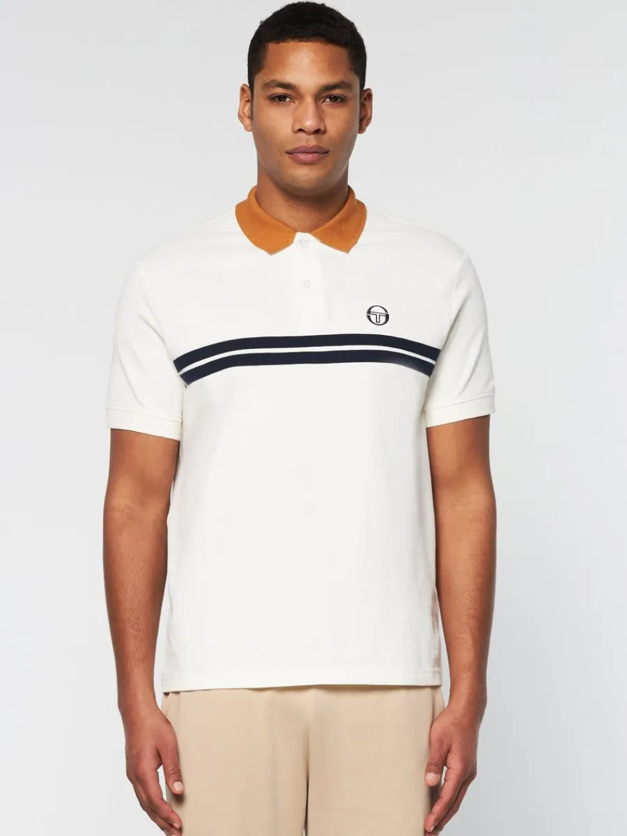 Sergio Tacchini Supermac Polo- Gardenia/ Meerkat Clearance