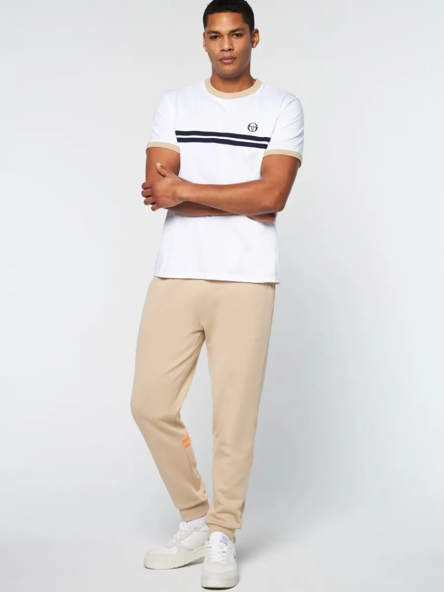 Sergio Tacchini Supermac T-Shirt- White/ Humus Sale