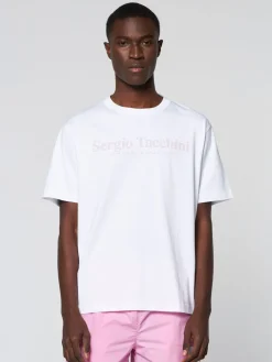 Sergio Tacchini Tabellone T-Shirt- White Sale