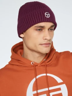 Sergio Tacchini Tacchini Beanie-Grape Wine Discount