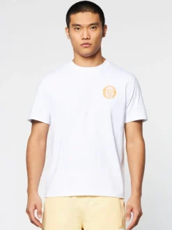 Sergio Tacchini Tenda T-Shirt- Brilliant White/ Tangerine Hot
