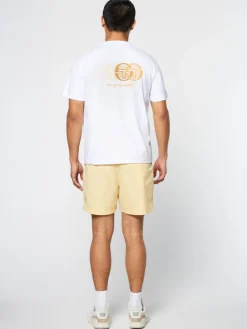 Sergio Tacchini Tenda T-Shirt- Brilliant White/ Tangerine Hot
