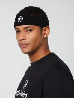 Sergio Tacchini Tennis Headband- Black Outlet