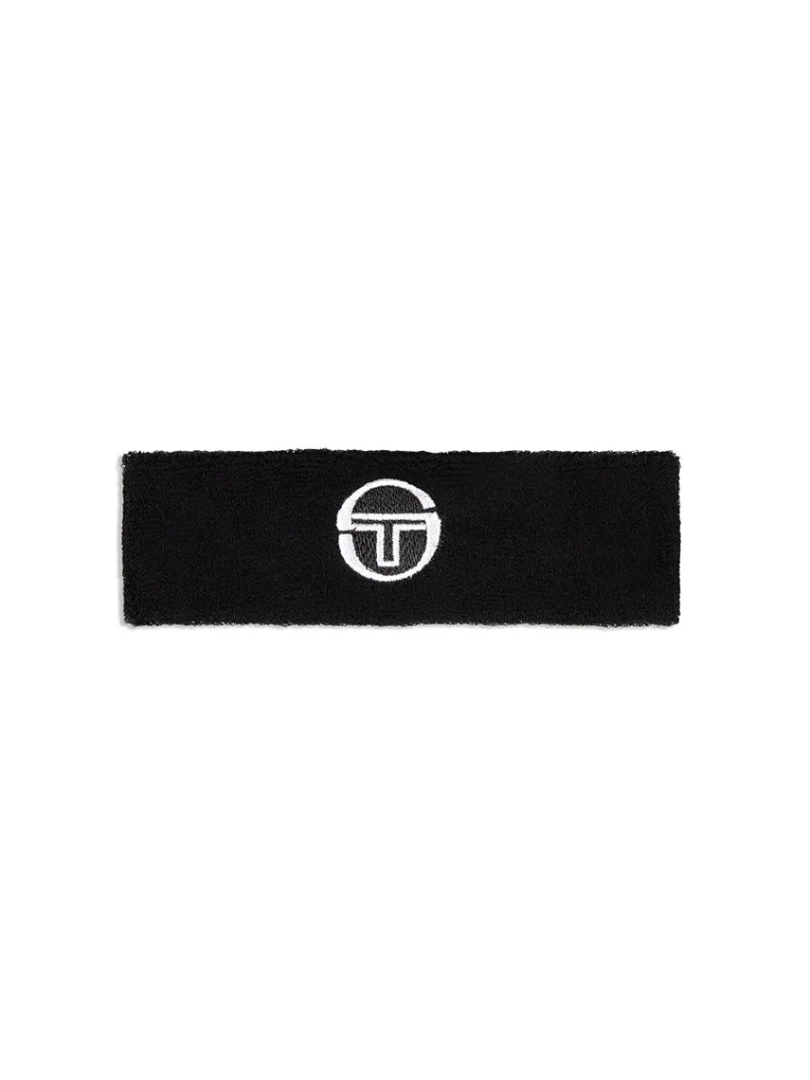 Sergio Tacchini Tennis Headband- Black Best
